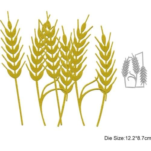 Wheat Metal Cutting Dies for Card Making Scrapbooking Embossing FolderCraft Stencil Clear Stamps and Dies Cut