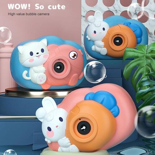 Cute Bubble Machine Cartoon Camera Bubble Maker Gun Cat Children Bubble Blowing Toys（50ml） Kids Outdoor Toys