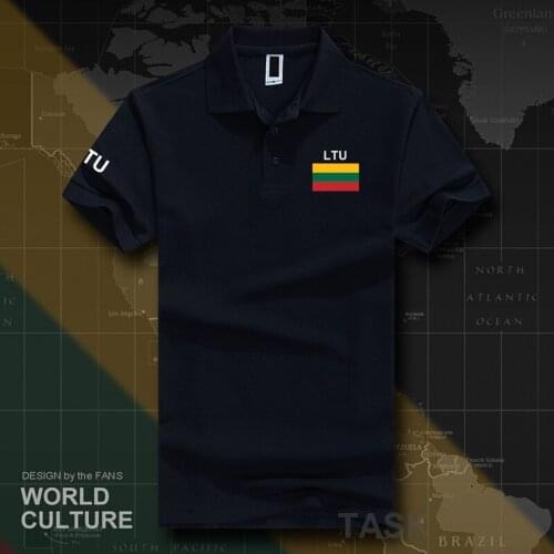 Lithuania Lithuanian polo shirts men short sleeve white brands printed for country 2017 cotton nation team LTU Lietuva Lietuvos