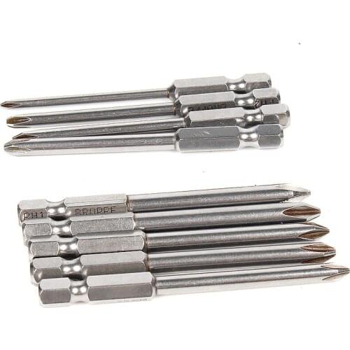 HOEN New 8pcs 75mm Magnetic Long Hex For Cross Head Screwdriver Bits Screwdriver Set Electric Screwdriver 20cm X 10cm X 10cm