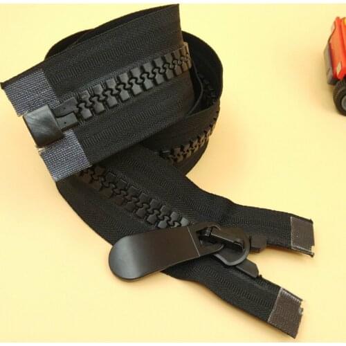 New 15# Big Size Black Resin Zipper 60cm 80cm 100cm 120cm 1pcs Open End Zipper For Repair Diy Sewing Clothes Garment Accessories