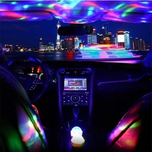 Car Atmosphere Light Decoration Dazzling USB Car LED Light Indoor Home Decoration small Music Sound Lamp