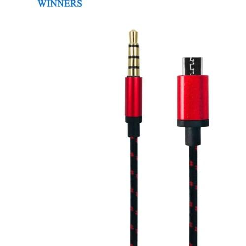 Micro To 3.5mm Adapter Audio Cable For Live Sound Card Ktv Microphone V8 Other General Five-core Recording Braided Audio Cable