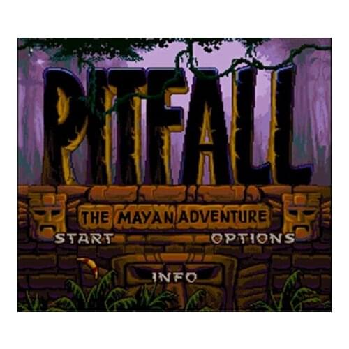 Pitfall - The Mayan Adventure 16 bit Big Gray Game Card For NTSC Game Player Drop Shipping