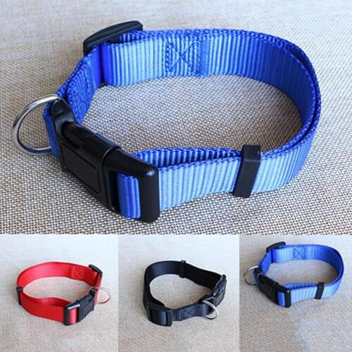 Adjustable Puppy Cat Pet Safety Nylon Necklace Fashion Buckle Neck Collar Pet Harnesses Durable Dog Supplies With Bell