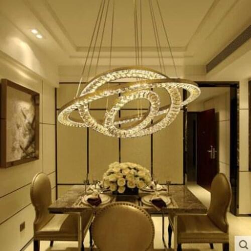 Restaurant crystal chandelier modern simple dining room three chandelier personality creative living room lamp atmospheric lamp