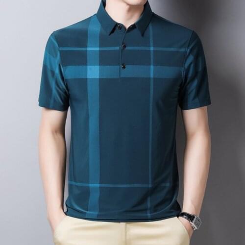 Striped Mens Polo Shirt For Summer 2021 Luxury Man Shirt Short Sleeve T Shirt Business Casual Polos Designer Brand Clothing