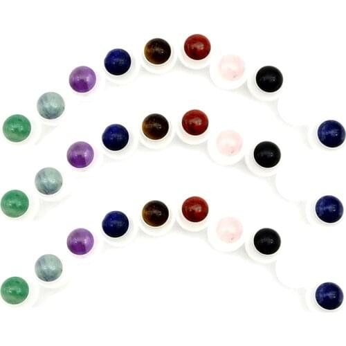 5pcs Natural Gemstone Roller Ball For 5ml 10ml THICK Essential Oil perfume Text Roll On Glass Bottles
