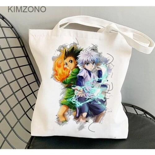 Hunter x Hunter shopping bag bolsa tote recycle bag cotton grocery reusable bag woven net reciclaje bolsas ecologicas sacolas