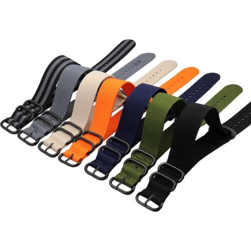 18 20mm 22mm 24mm Heavy Duty Nylon Watchband NATO ZULU Band Strap High Quality Ring buckle Universal Sport Bracelet Accessories