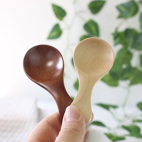 Raw Wood Small Wood Spoon Teaspoon Mini- Small Teaspoon Seasoning Small Spoon Powder Special-purpose Short Handle