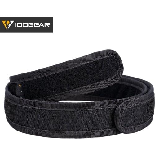 IDOGEAR Tactical Nylon Belt Mens Belts Sports Inner Belt Military 1.7" Waist Belt Army Black