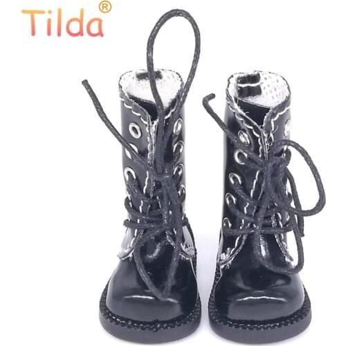 Tilda 1/6 Doll Boots Toy Shoes For Blythe Pullip Doll,4cm Mini Winter Leather Boots Shoes for Blyth Accessories for Dolls Toys