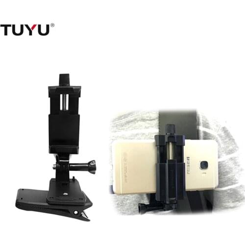TUYU 360-degree rotating mobile phone backpack clip for GoPro YI EKEN sports camera Iphone universal clip accessories