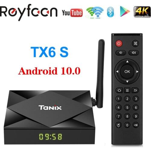 Tanix TX6S TV Box Android 10 Allwinner H616 Quad Core 2.4G 5G Dual Wifi BT 4.0 4K Google Player Youtube Media TVBOX 2G 4G Set To
