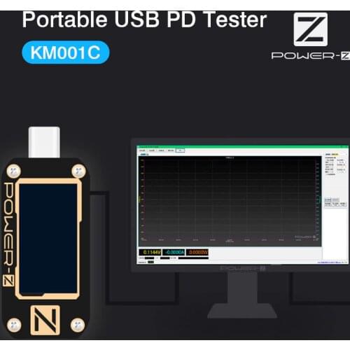 ATORCH Dual Type-C USB Tester ChargerLAB Power-Z Current Voltage Ripple Detection Tester Meter Power Bank PD3.0 E-Marker KM001C
