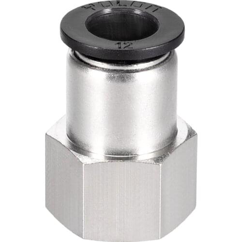 Uxcell Push to Connect Tube Fitting Adapter 12mm Tube OD x 1/2 NPT Female Straight Pneumatic Connecter Pipe Fitting