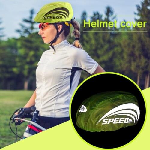 High Visibility Universal Size Bicycle Helmet Rain Covers With Reflective Stripes Dustproof Windproof Waterproof Amiable