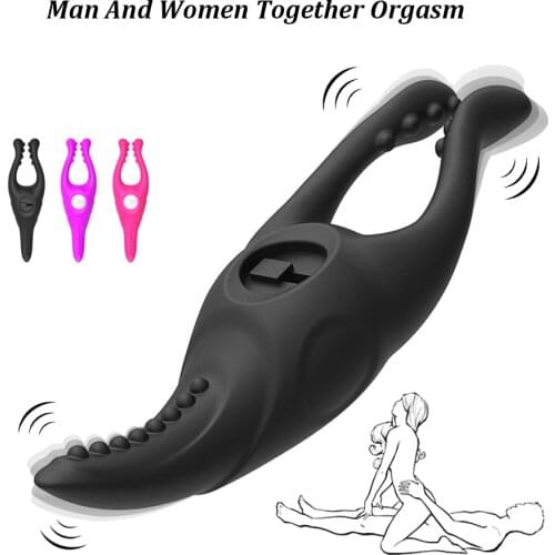 EXVOID Penis Vibration Clip Nipple Massager Sex Toy For Women Breast Clamp G-spot Tongue Vibrator Vagina Clitoris Stimulation