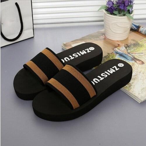 Comemore Summer Women Shoes Platform bathroom Platform Non-slip Slippers Wedge Beach Flip Flops chaussures femme zapatos mujer
