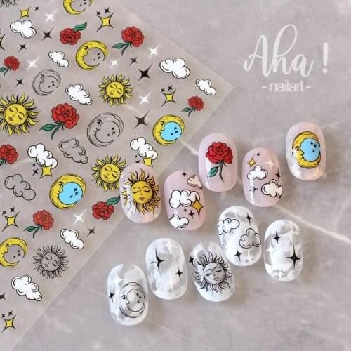 1 sheet Newest 3D Nail Stickers design japan cartoon Nail Art Stickers Decal Template diy nail tool decorations HL206