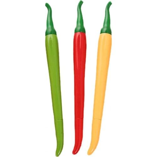 1 PC New Creative Simulation Chilli Gel Pens 0.5mm Black Ink Pen For Kids Novelty Stationery School Supplies