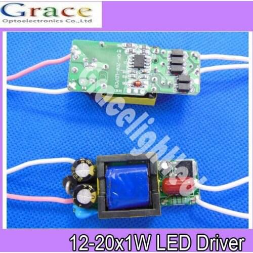 10pcs Constant Current Driver for 12-20pcs 1W High Power LED AC85-265V 600mA