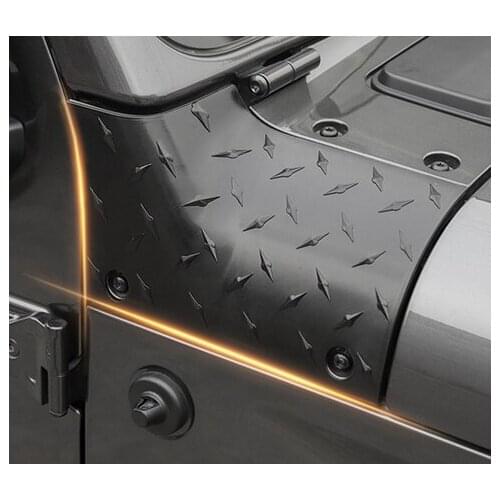 2PCS BAWA Car Stickers for Jeep Wrangler JL 2018 Hoods Angle Wrap Cover Stickers Accessories for Jeep Wrangler jl