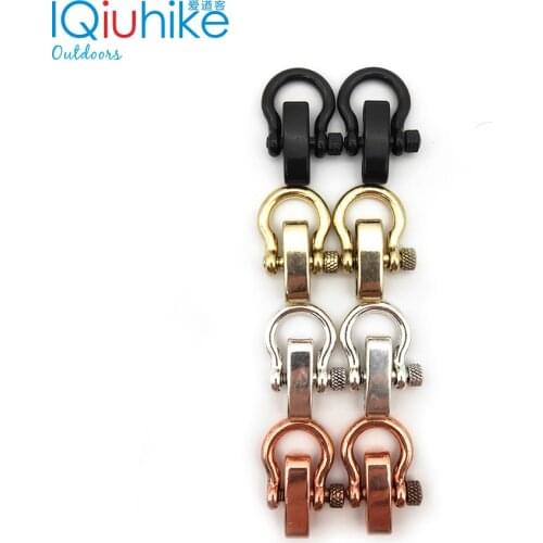 2Pcs Zinc Alloy Outdoor Camping Survival Rope Paracord Survival Bracelets Small O-Shaped Shackle Buckle For Outdoor