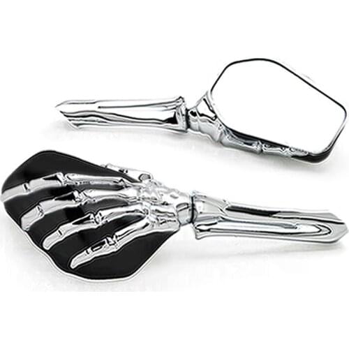 Brand NEW Black/Chrome Custom Motorcycle Skeleton Bone Mirrors For Honda Valkyrie Rune 1500 1800