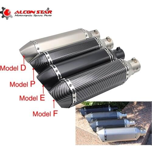 Alconstar- 35-51mm Motorcycle AkExhaust Modified Scooter Muffler Pipe with DB Killer XMAX TMAX530 500 CRF 230 NINJA ER6N