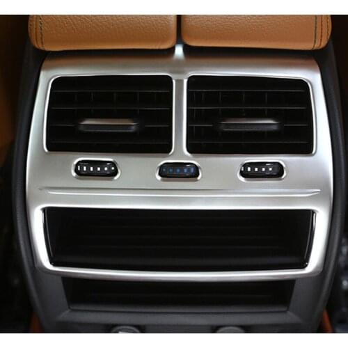 Car Rear Air Conditioning Outlet Frame Decoration Cover Trim For BMW 5 Series G30 G38 2018 ABS Auto Interior Styling