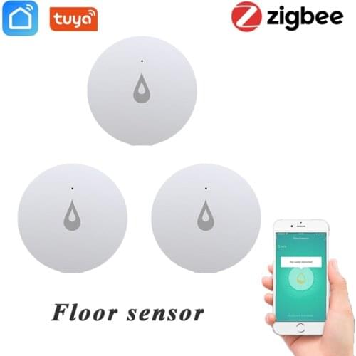 Tuya ZigBee Water Detector Leakage Sensor Alarm Security Leak Detector Sound Tuya Smart Life APP Flood Alert Overflow Alarm