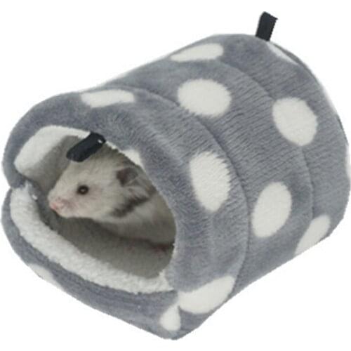 Pet Small Animals Supplies Pet Breathable Bed Cotton Plush Cage Warm Bed for Hamster 66CY