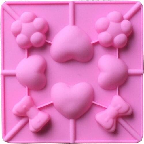 Lollipop mold silicone mould DIY chocolate molds ice cube mold Wedding Cake Decoation