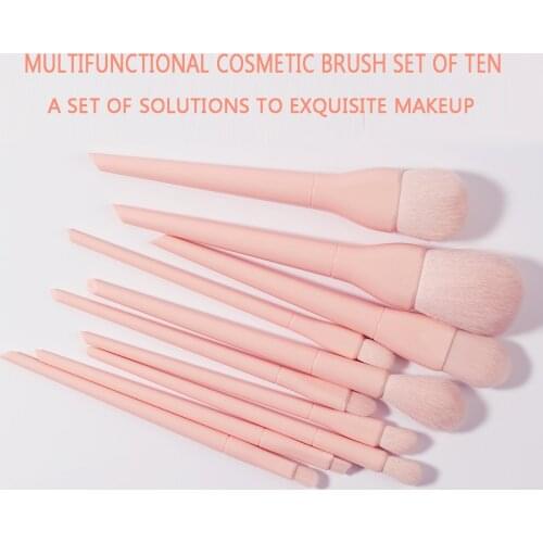 High Value 10-Piece Makeup Brush Fiber Soft Hair Powder Blush Eye Shadow Brush Multifunctional Beauty Brush With Brush Package