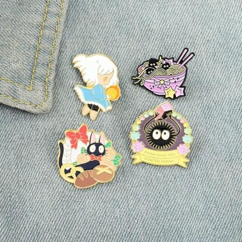 Creative Cartoon Big-eyed Cute Baby Cute Brooch Fashion Little Girl Cute Pet Black Cat Badge All-match Clothing Accessories