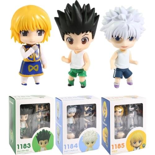 HUNTER x HUNTER Gon Freecss 1183 Killua Zoldyck 1184 Kurapika 1185 Cute Mini PVC Action Figure Figurine Toy
