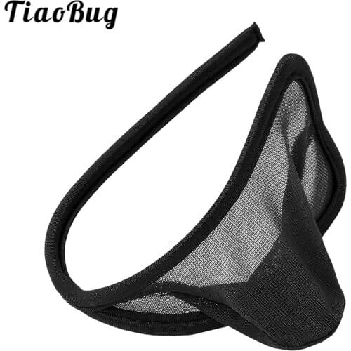 Mens See Through Sheer Mesh Hot Sexy Lingerie Bulge Pouch Transparent C-String Thongs Erotic Sissy Panties Male Gay Underwear