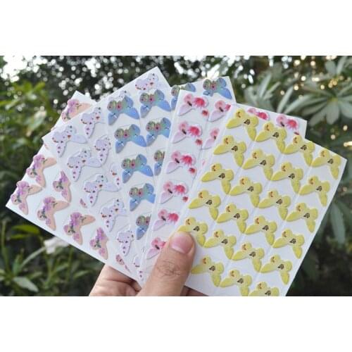 New Arrived Hot Selling Cartoon Cute Photo Corner Stickers For DIY Baby Photo Album or Scrapbook Album 24pcs/sheet