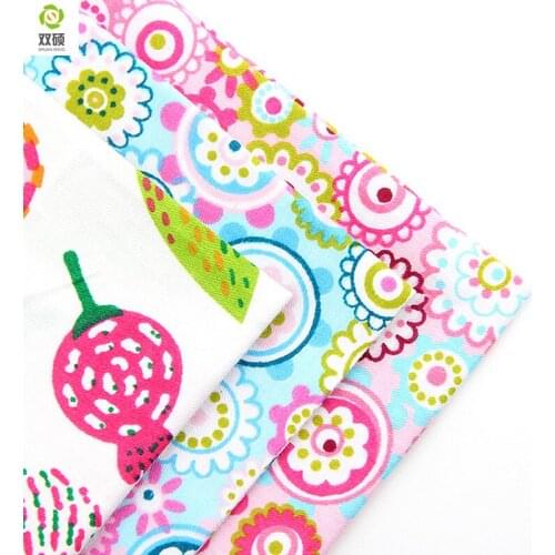 New Pink Floral Style Fat Quarter Bundles fabric for tessuti tilda patchwork Doll Clothes Bedding 40X50CM A2-3-18