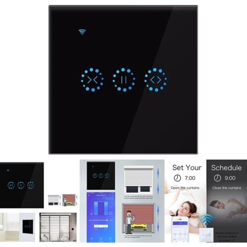 New WiFi Smart Curtain Switch for Roller Shutter Electric Curtain Motorized Blinds Voice Control for Alexa Smart Life