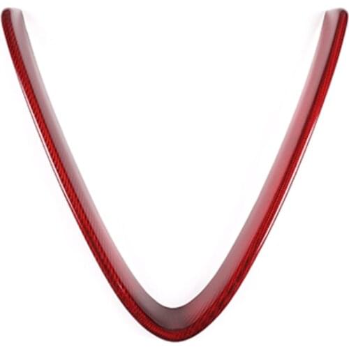 For 2017-2018 Alfa Romeo Giulia Red Real Carbon Fiber Front V Shape Grille Cover Front Air Vent Frame