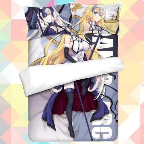 Anime Cartoon Fate/Apocrypha Joan of ArcJeanne d'Arc Quilt Cover Bedding Set With Pillow Cases Bed Sheet Duvet Cover Set 170007