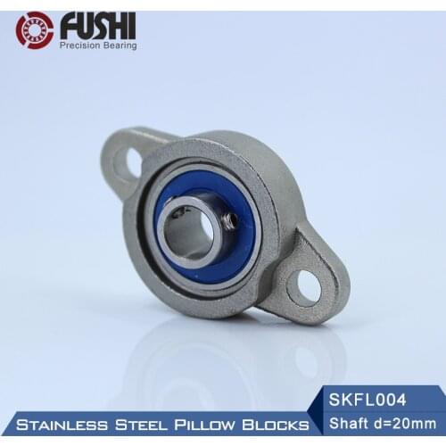 SKFL004 Bearing Shaft 20 mm ( 1 Pc ) SSKFL004 Stainless Steel Pillow Block S KFL004 20 mm Bearings