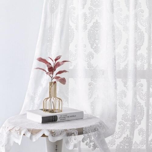 Luxury Princess Tulle Curtains For Bedroom Romantic White Sheer Curtains For Living Room Modern Embroidered Yarn Voile Curtain