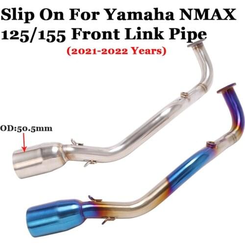 Slip On For Yamaha NMAX155 YZF nmax155 2020 2021 Motorcycle Exhaust Modified Front Connection Link Pipe With Sensor Hole
