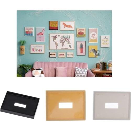 Modern Style Blank Oblong Picture Photo Frame for 1/12 Dollhouse Wall Decor