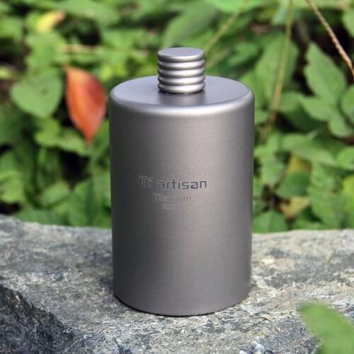 Tiartisan 200ml Wine Flask Titanium Drinking Wine Bottle for Red Wine Whiskey Hip Flagon Pot For Backpacking Camping Ta8601