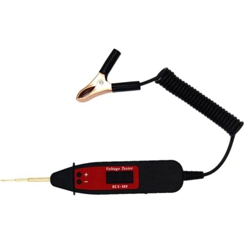 Universal 5-36V Car Digital Lcd Voltage Test Pen Professional Car Tester Pencil Detector With Led Light Car Diagnostic Tool